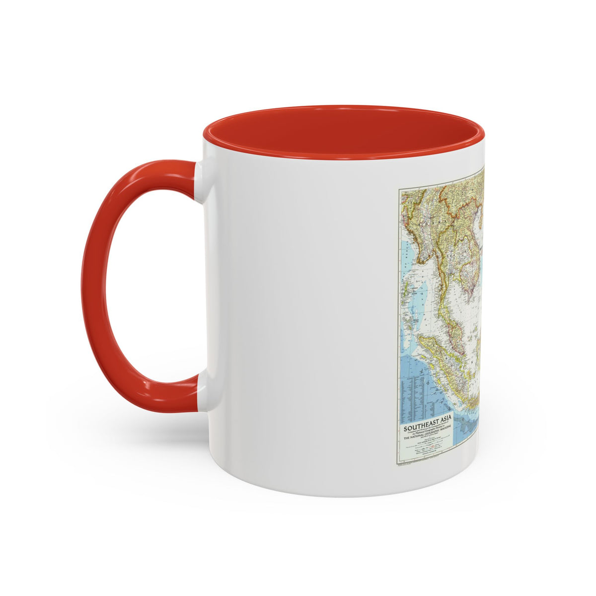 Asia - Southeast (1955) (Map) Accent Coffee Mug
