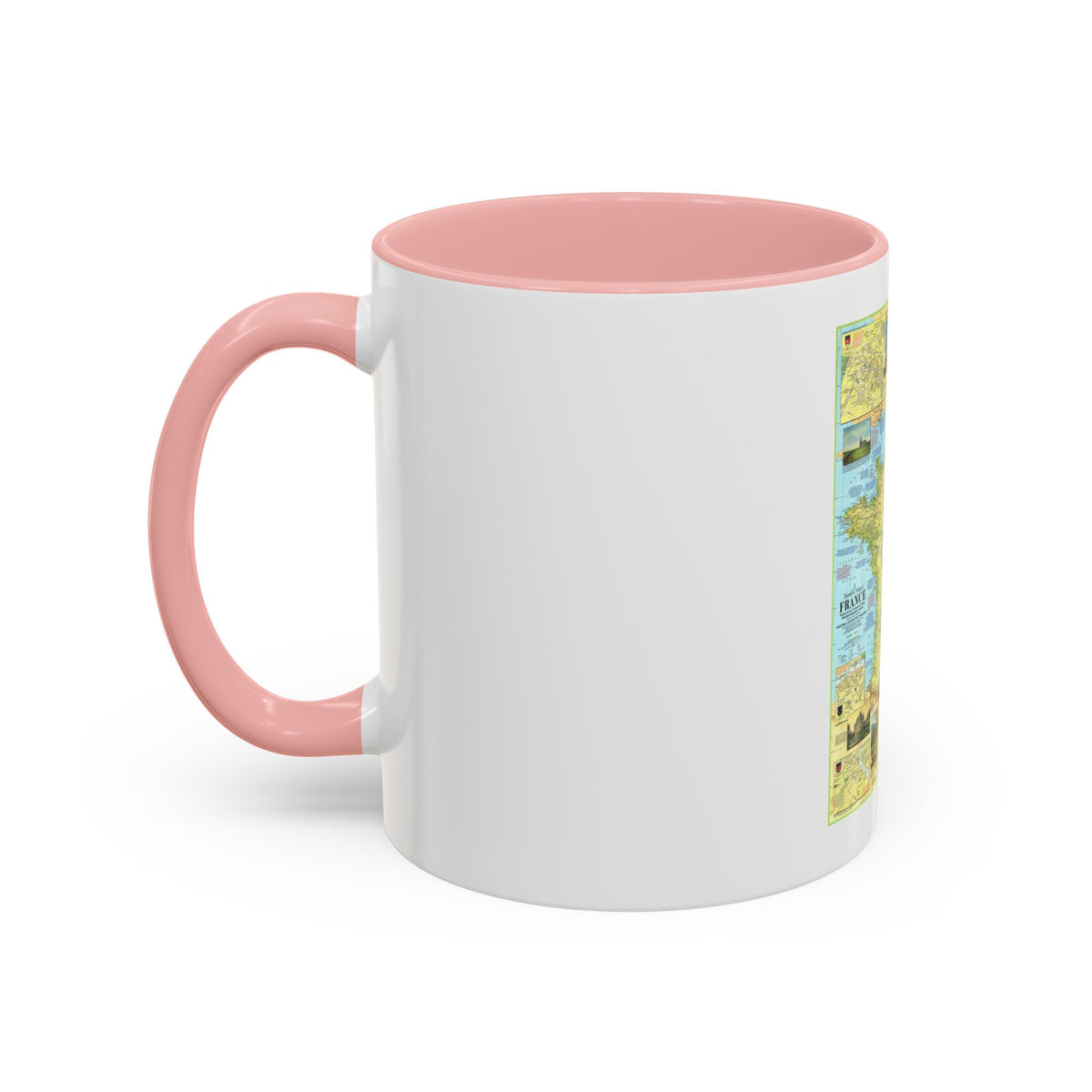 France - A Traveller's Map 1 (1971) (Map) Accent Coffee Mug