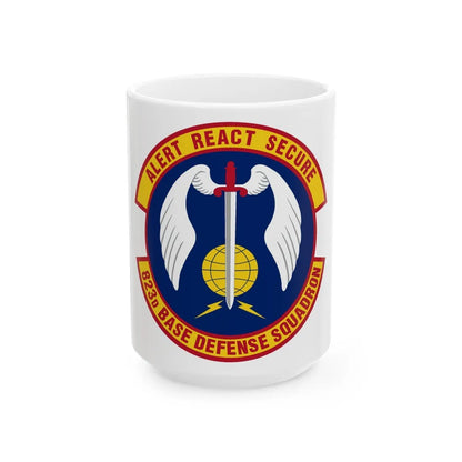 823 Base Defense Squadron ACC (U.S. Air Force) White Coffee Mug-15oz-Go Mug Yourself