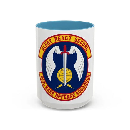 823 Base Defense Squadron ACC (U.S. Air Force) Accent Coffee Mug 15oz Light Blue - Go Mug Yourself