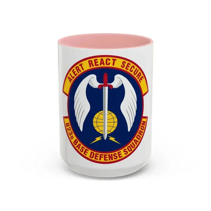 823 Base Defense Squadron ACC (U.S. Air Force) Accent Coffee Mug 15oz Pink - Go Mug Yourself