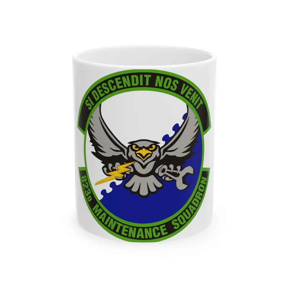 823 Maintenance Squadron (U.S. Air Force) White Coffee Mug-11oz-Go Mug Yourself