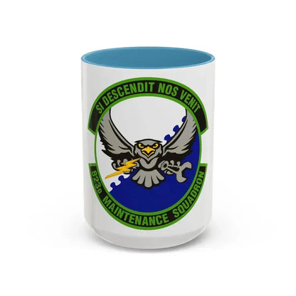823 Maintenance Squadron (U.S. Air Force) Accent Coffee Mug 15oz Light Blue - Go Mug Yourself