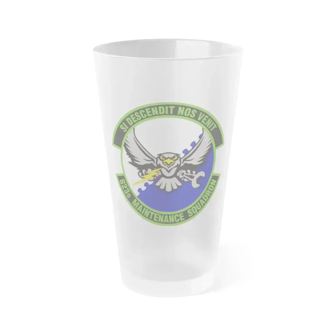 823 Maintenance Squadron (U.S. Air Force) Frosted Pint Glass 16oz 16oz Frosted - Go Mug Yourself