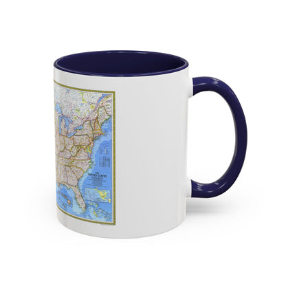 USA - The United States (1976) (Map) Accent Coffee Mug