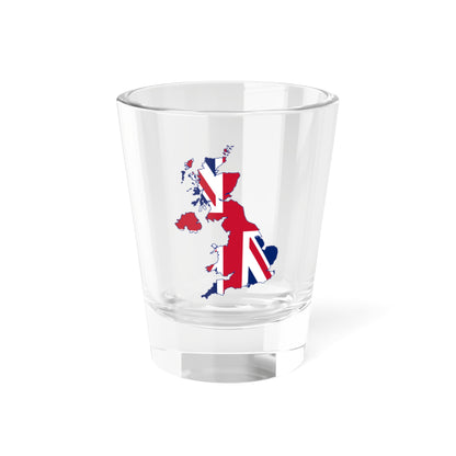 UK Outline and Flag (United Kingdom) Shot Glass 1.5oz