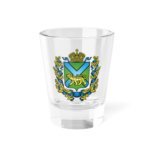 Full coat of arms of Primorsky Krai (Russia) (Coat of Arms) Shot Glass 1.5oz