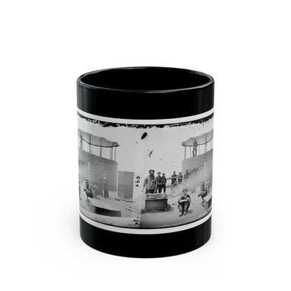 James River, Va. Sailors On Deck Of U.S.S. Monitor; Cookstove At Left (U.S. Civil War) Black Coffee Mug