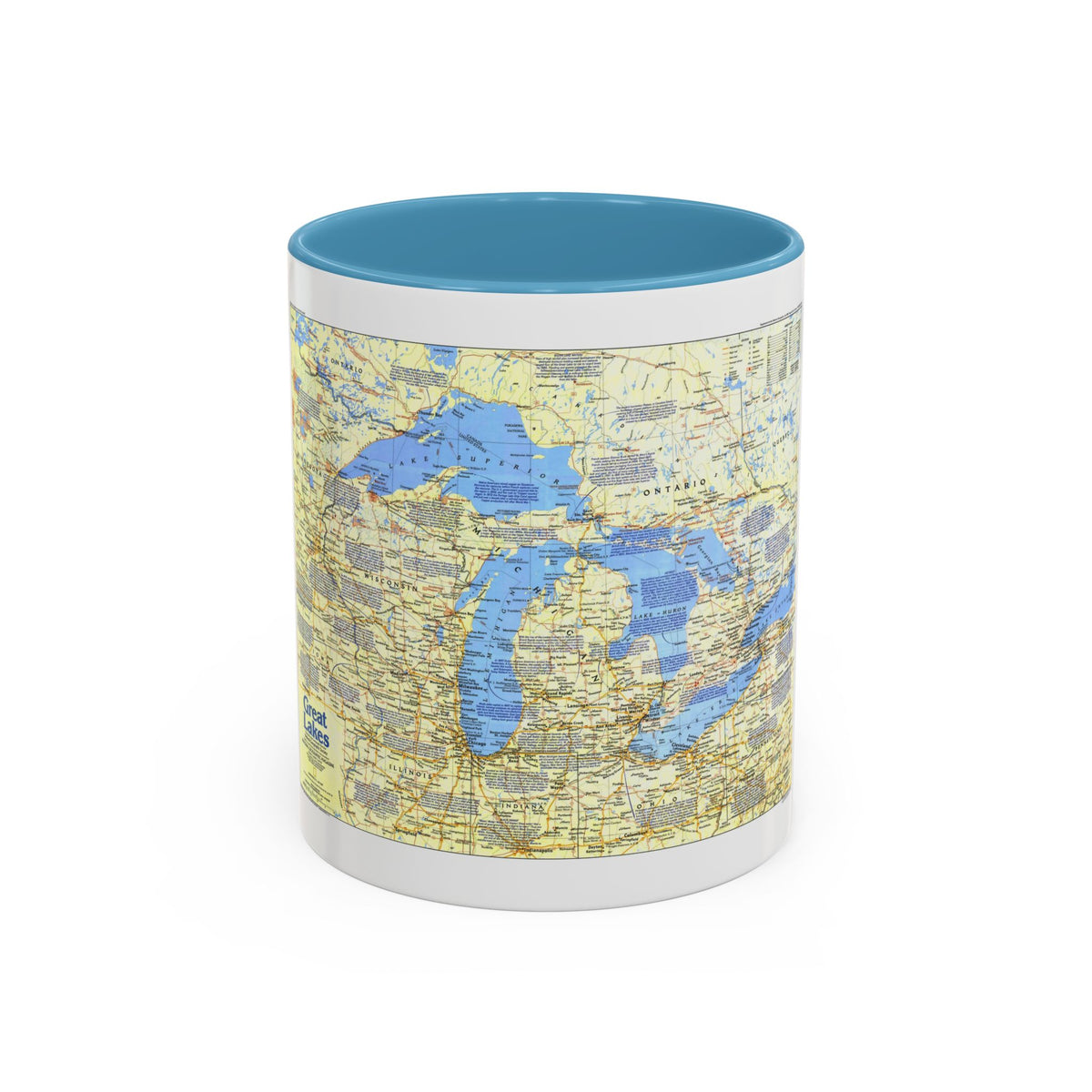 Canada - The Great Lakes 1 (1987) (Map) Accent Coffee Mug