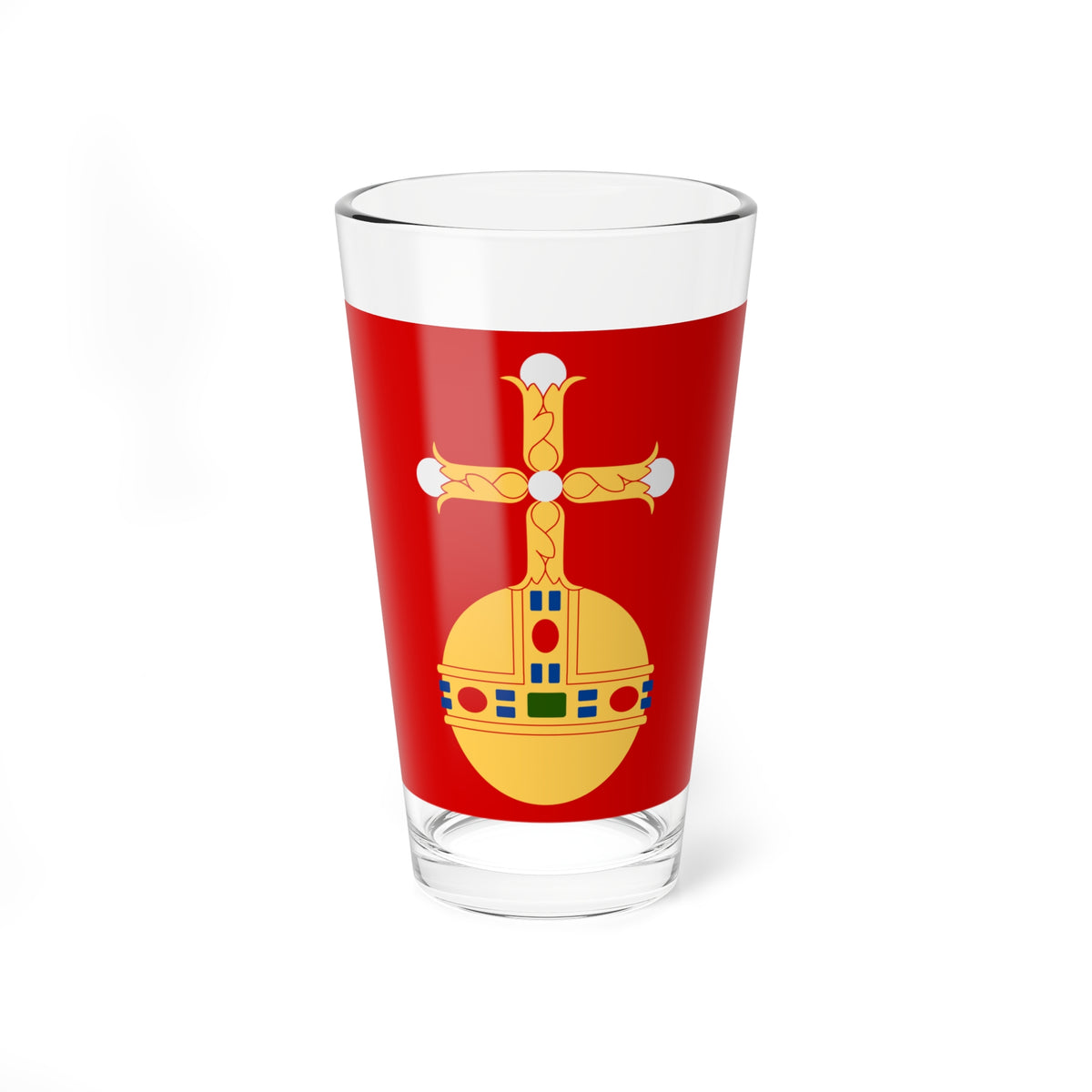 Uppsala lan vapenflagga (Sweden) Pint Glass 16oz
