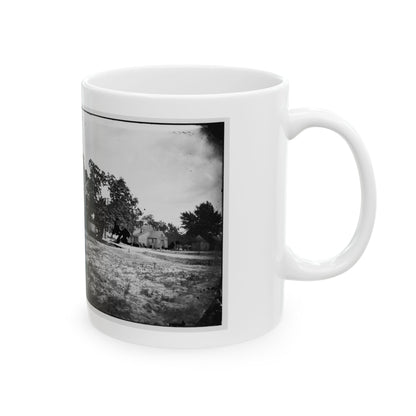 Cold Harbor, Va, Vicinity. W. P. Burnett's House; Tents At Left (U.S. Civil War) White Coffee Mug