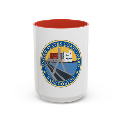 USCG Base Boston (U.S. Coast Guard) Accent Coffee Mug