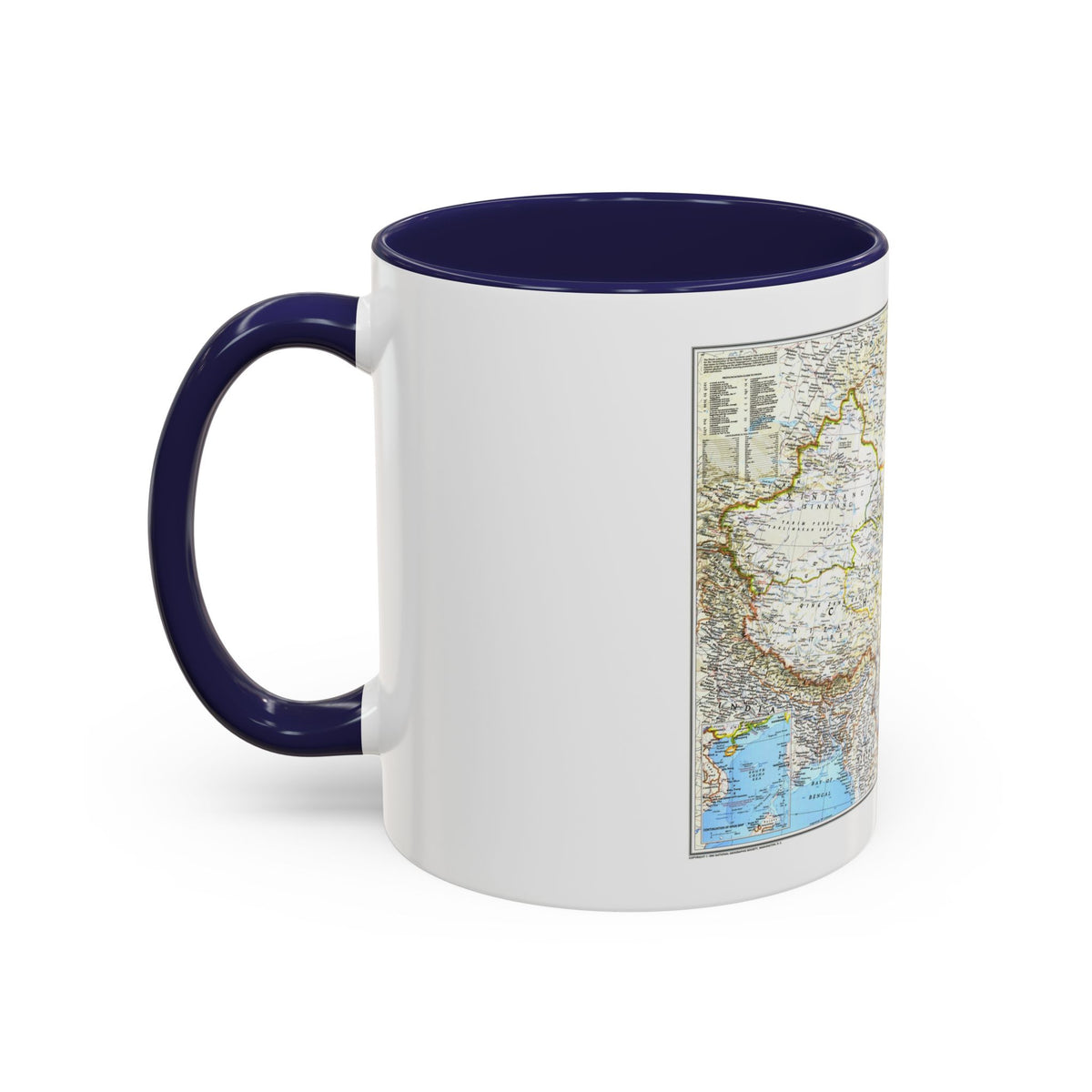 China 1 (1991) (Map) Accent Coffee Mug