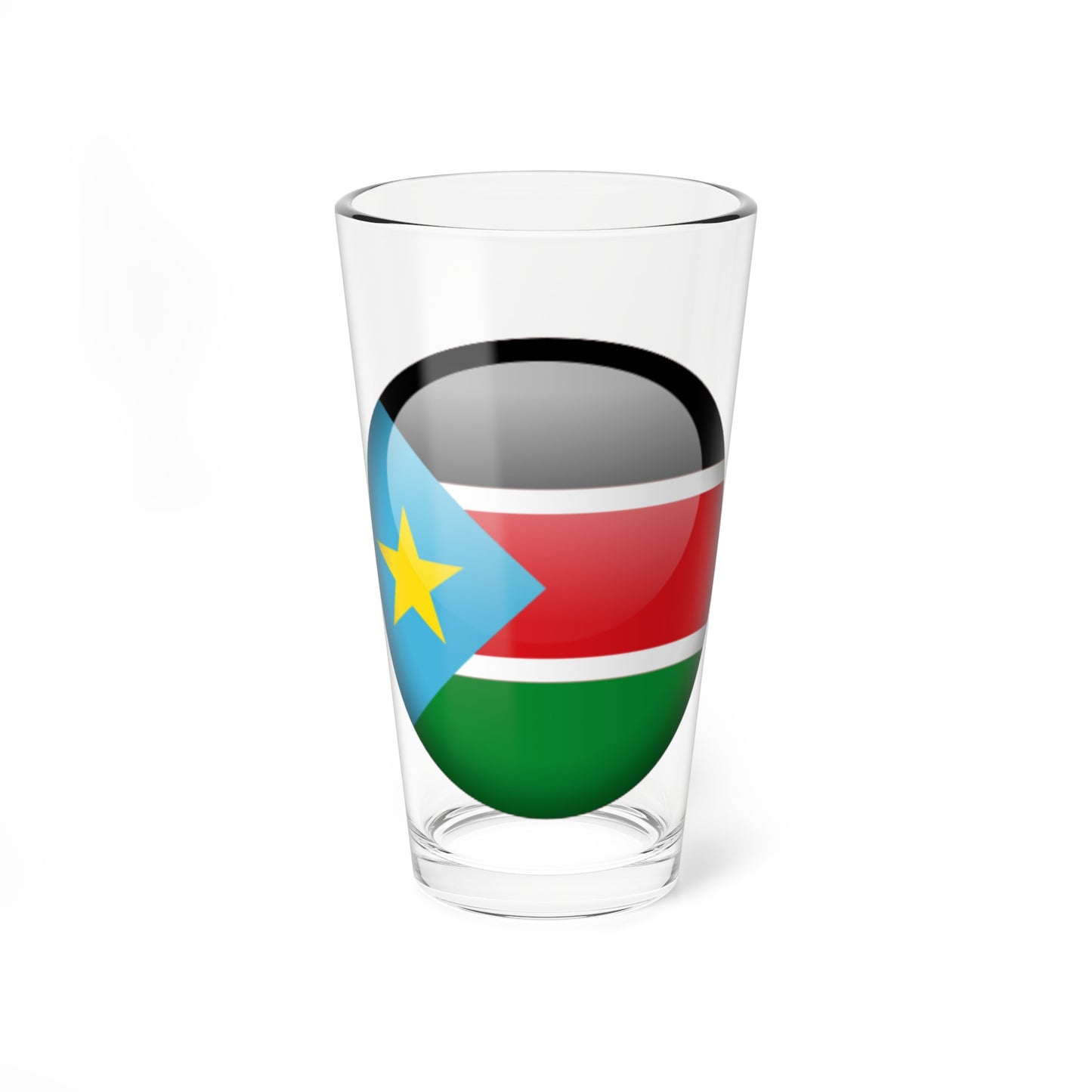 Flag orb South Sudan (South Sudan) Pint Glass 16oz