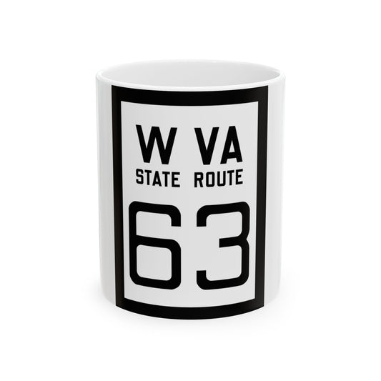 WV-63 1922 (Virginia) (Road Sign) White Coffee Mug-11oz-Go Mug Yourself