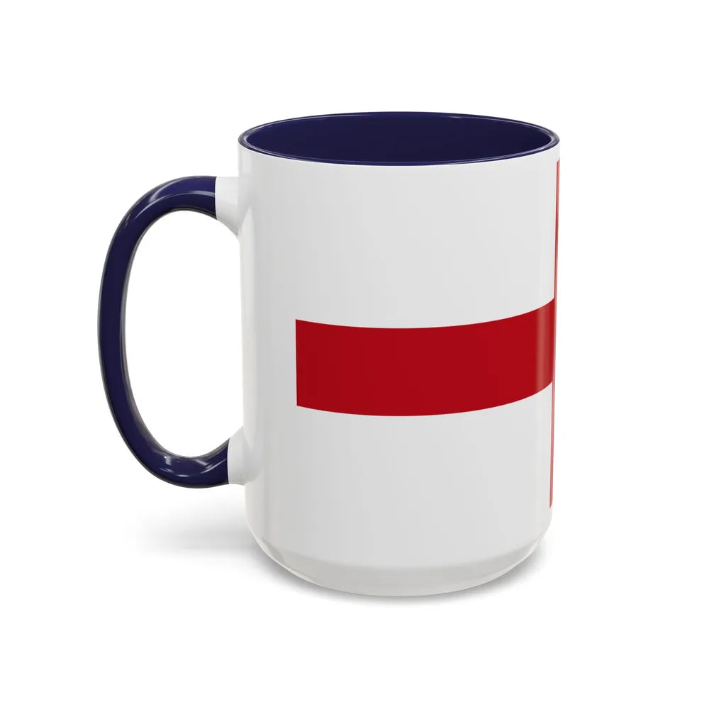 Flag of Genoa Italy - Accent Coffee Mug-Go Mug Yourself