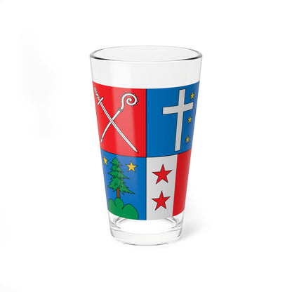 Flag of Henri Schwery (Switzerland) Pint Glass 16oz
