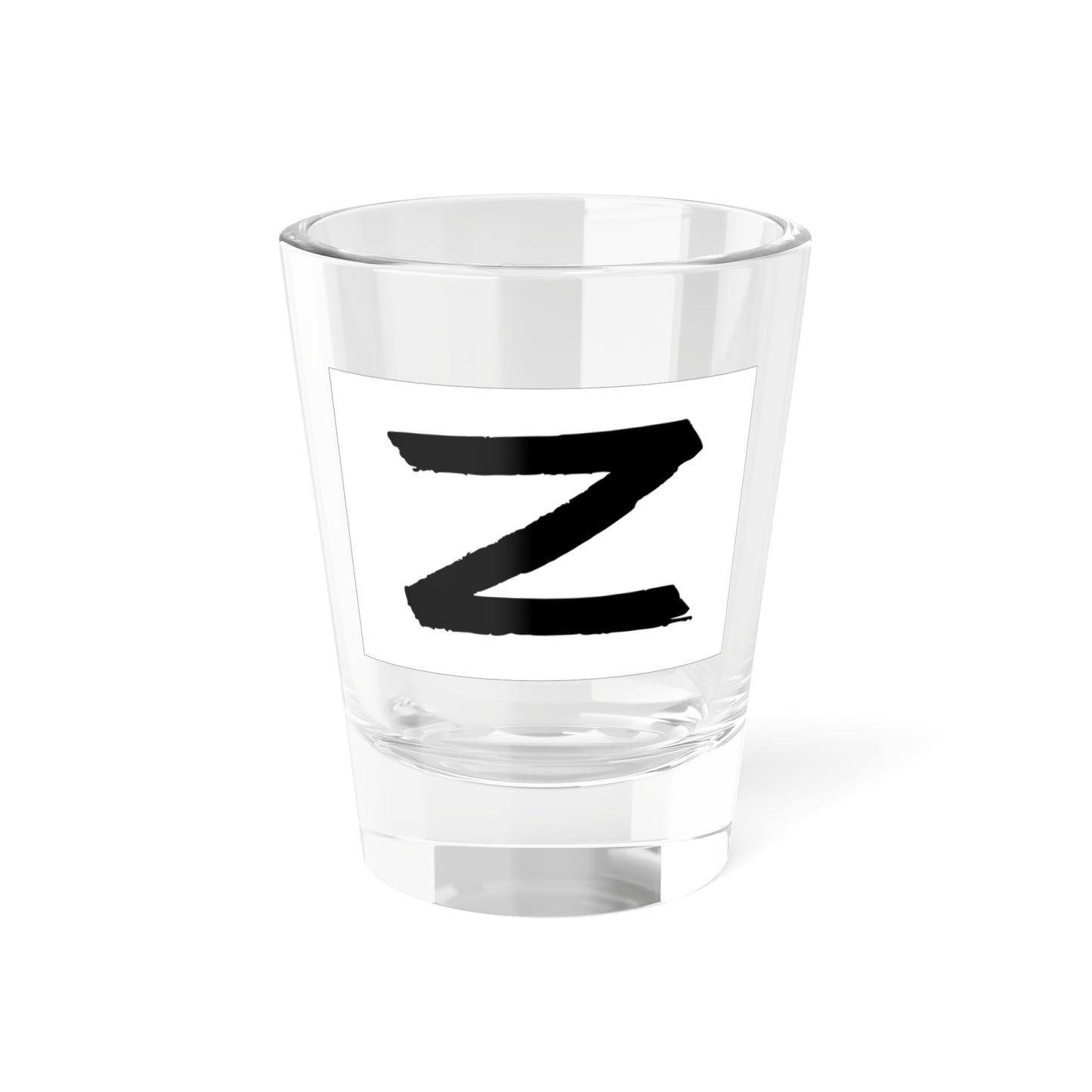 Z military symbol flag white (Russia) Shot Glass 1.5oz