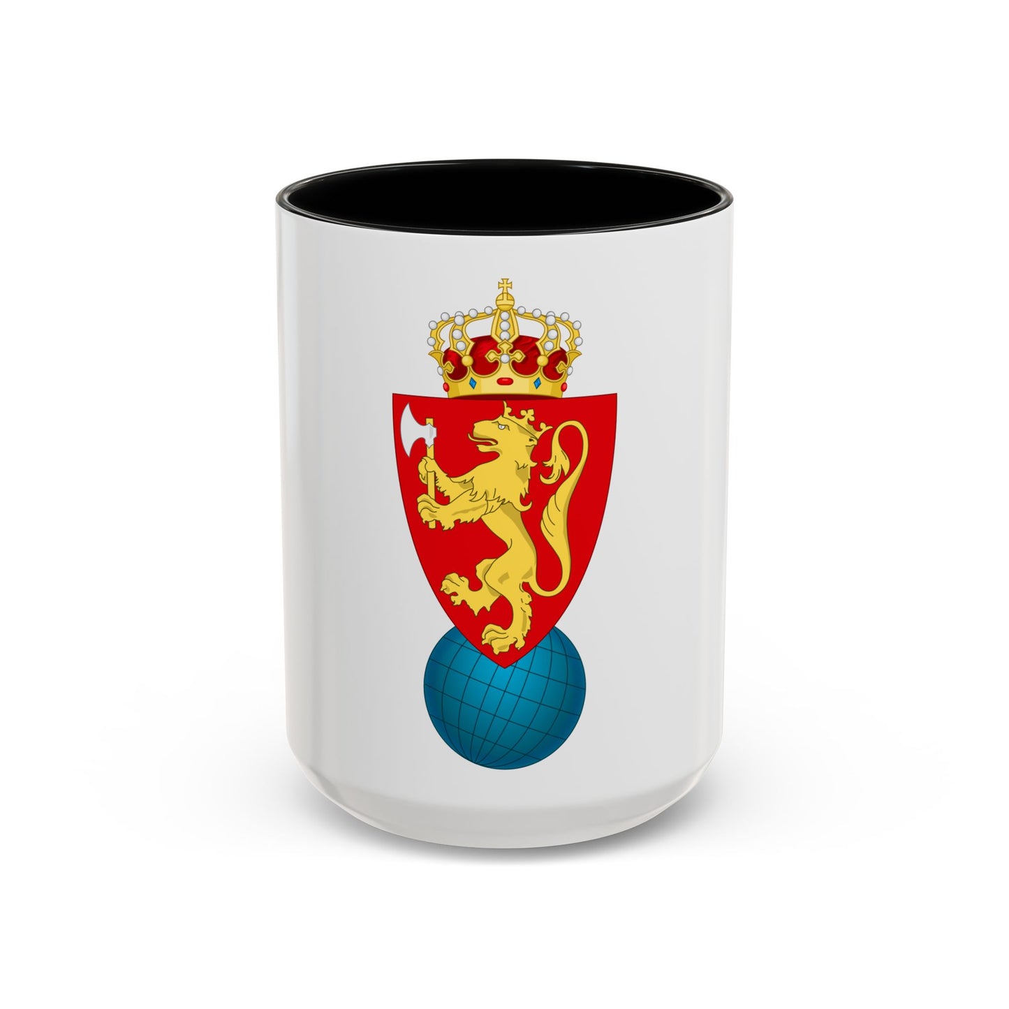 Coat of arms of the Geographical Survey of Norway - Accent Coffee Mug