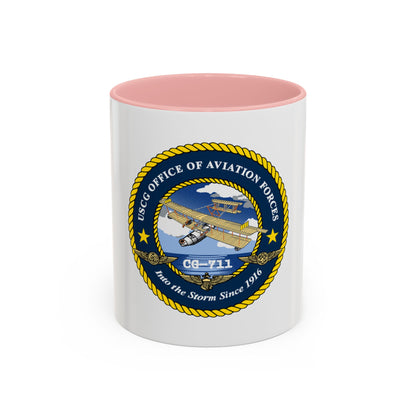 USCG OFFICE OF AVIATION FORCES CG 711 (U.S. Coast Guard) Accent Coffee Mug