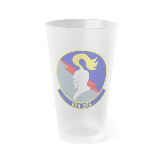 824th Security Forces Squadron (U.S. Air Force) Frosted Pint Glass 16oz-16oz-Frosted-Go Mug Yourself