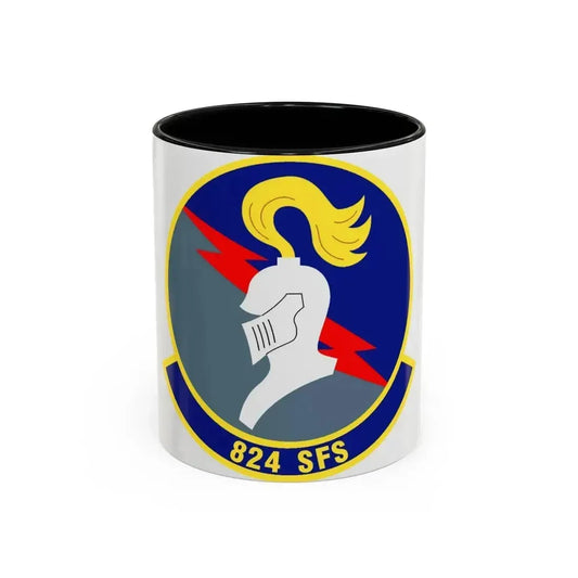 824th Security Forces Squadron (U.S. Air Force) Accent Coffee Mug 11oz Black - Go Mug Yourself