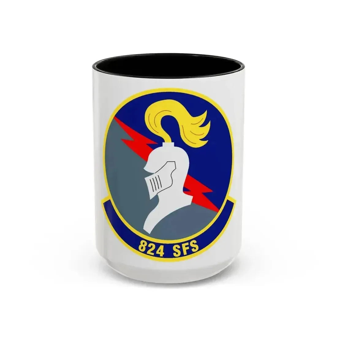 824th Security Forces Squadron (U.S. Air Force) Accent Coffee Mug 15oz Black - Go Mug Yourself
