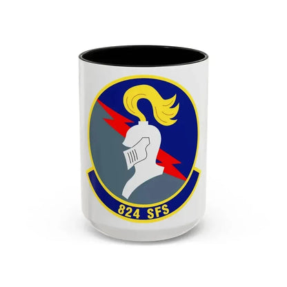 824th Security Forces Squadron (U.S. Air Force) Accent Coffee Mug 15oz Black - Go Mug Yourself