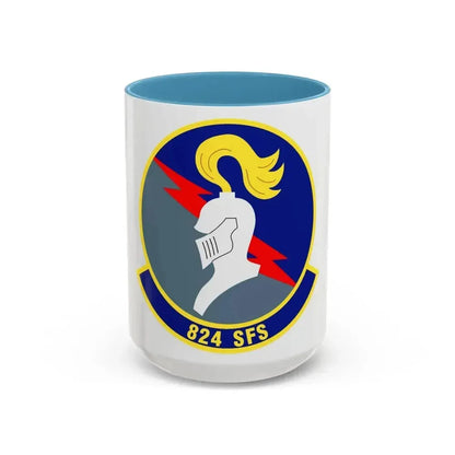 824th Security Forces Squadron (U.S. Air Force) Accent Coffee Mug 15oz Light Blue - Go Mug Yourself