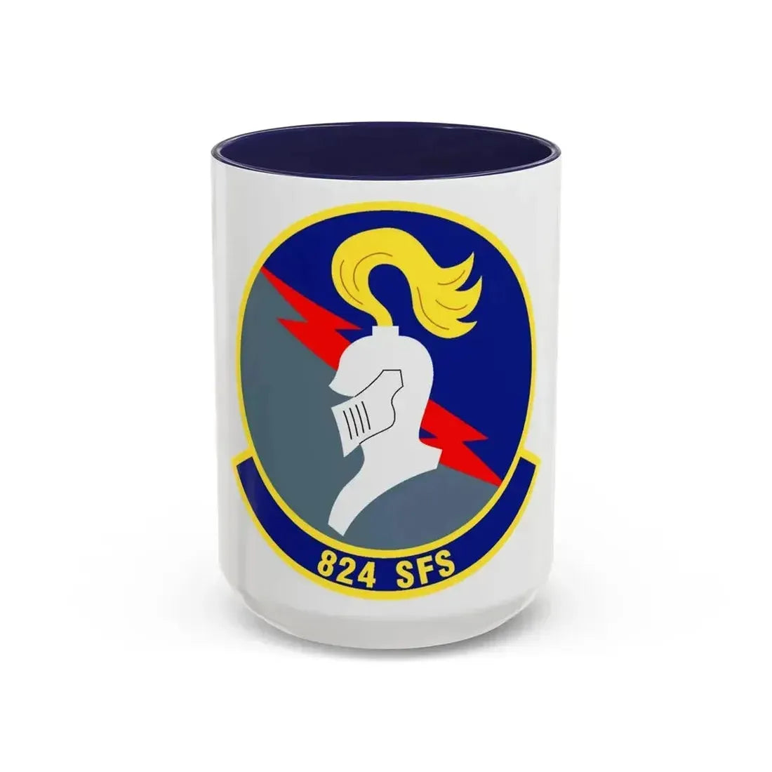 824th Security Forces Squadron (U.S. Air Force) Accent Coffee Mug 15oz Navy - Go Mug Yourself