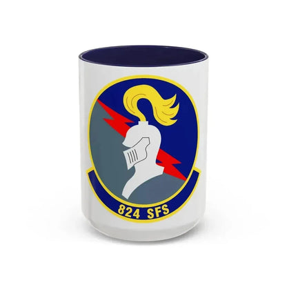 824th Security Forces Squadron (U.S. Air Force) Accent Coffee Mug 15oz Navy - Go Mug Yourself