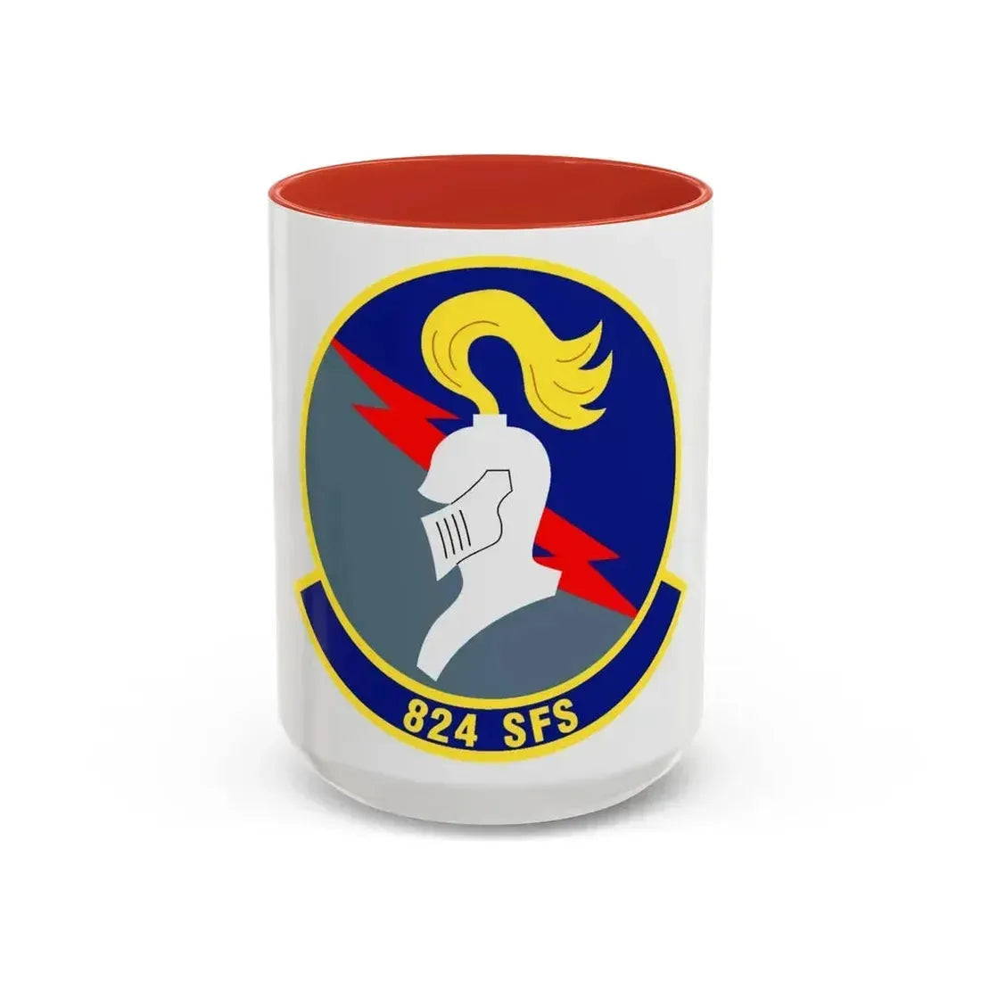 824th Security Forces Squadron (U.S. Air Force) Accent Coffee Mug 15oz Red - Go Mug Yourself