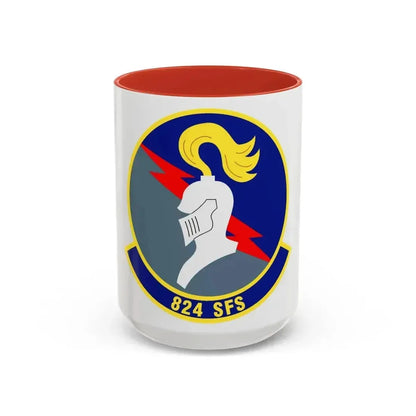 824th Security Forces Squadron (U.S. Air Force) Accent Coffee Mug 15oz Red - Go Mug Yourself