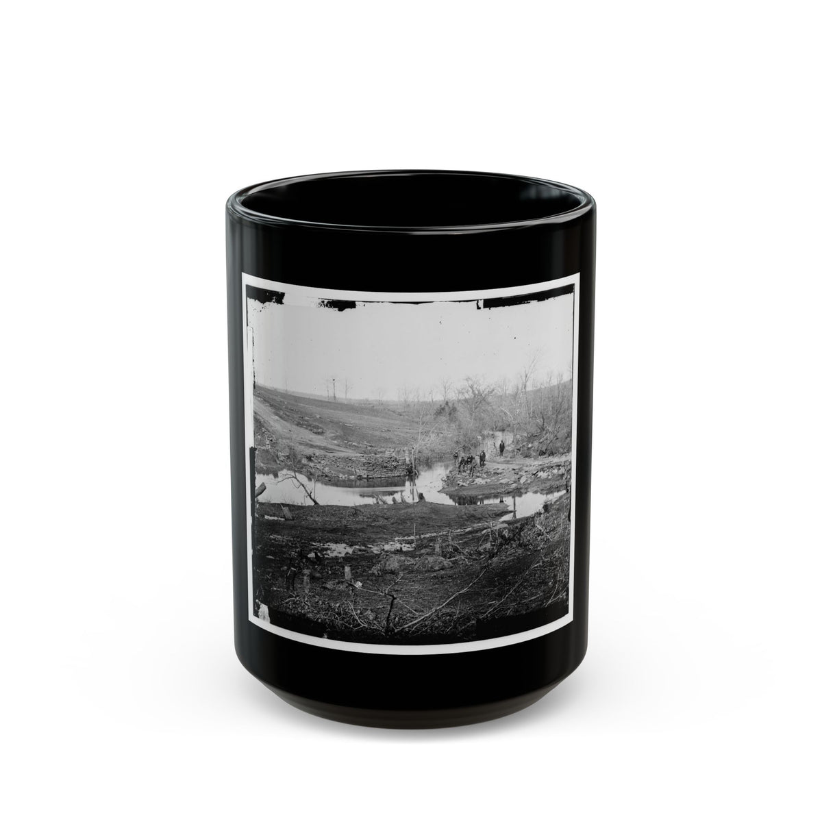 Cub Run, Va.  View With Destroyed Bridge (U.S. Civil War) Black Coffee Mug