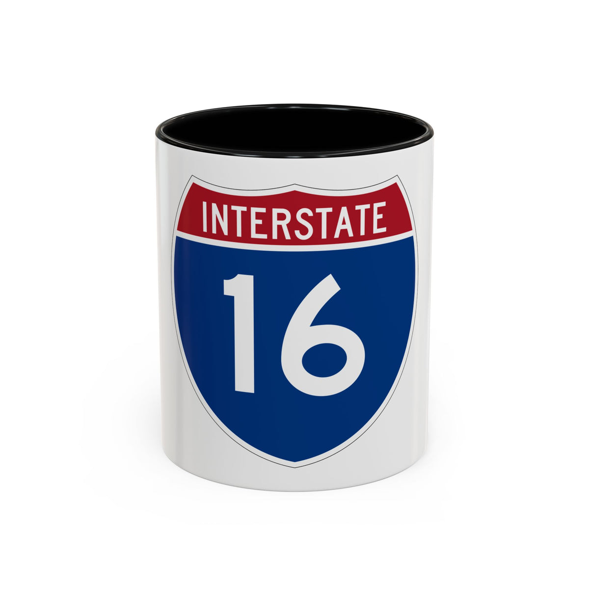 Interstate 16 (U.S. Highways) Accent Coffee Mug