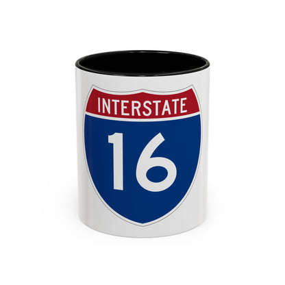 Interstate 16 (U.S. Highways) Accent Coffee Mug
