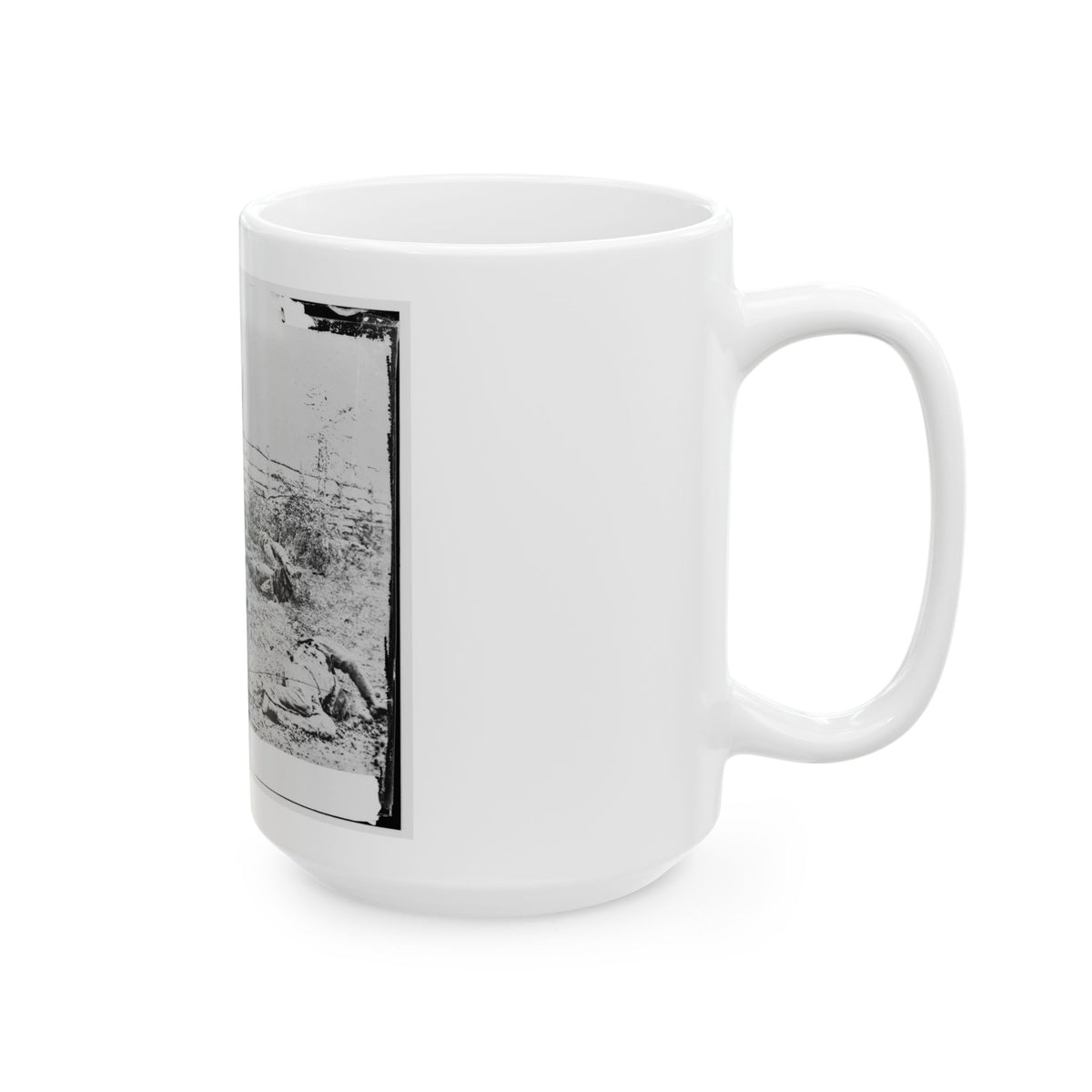 Antietam, Maryland. Confederate Soldiers As They Fell Inside The Fence On The Hagerstown Road (U.S. Civil War) White Coffee Mug