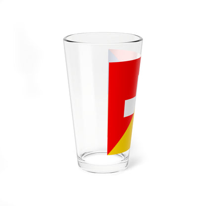 Flag of Switzerland and Ukraine (Switzerland) Pint Glass 16oz