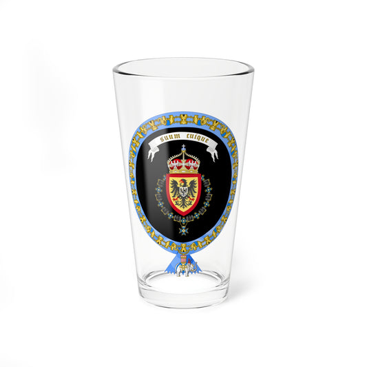 Coat of Arms of Wilhelm German Crown Prince Order of the Elephant Variant (Denmark) (Coat of Arms) Pint Glass 16oz