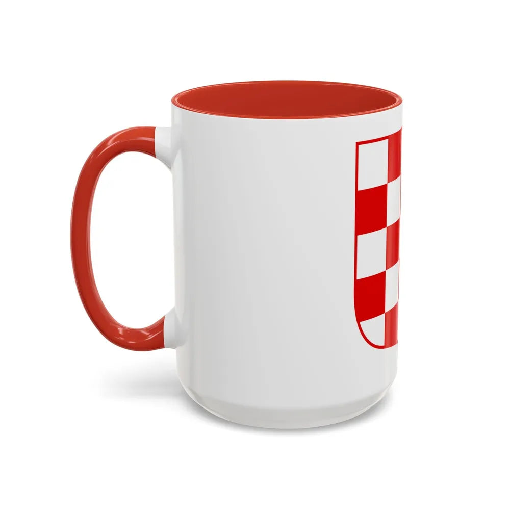 Coat of arms of Croatia (white chequy) - Accent Coffee Mug-Go Mug Yourself