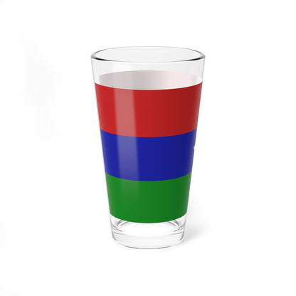 Bandera del Municipio Santos Marquina (Venezuela) Pint Glass 16oz