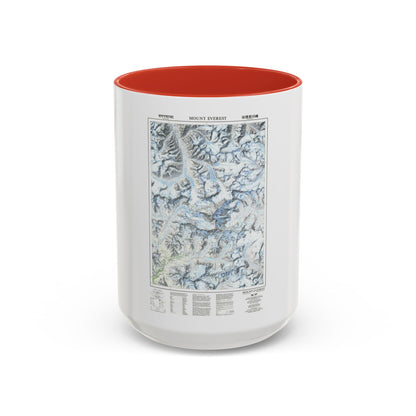 Mount Everest (1988) (Map) Accent Coffee Mug