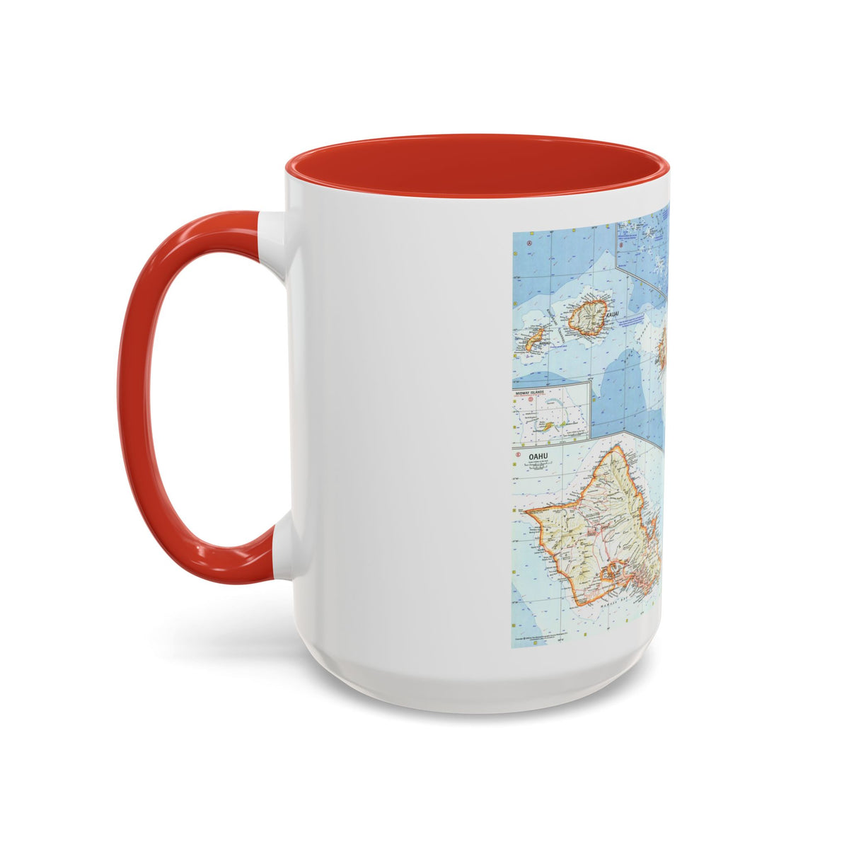 USA - Hawaii (1960) (Map) Accent Coffee Mug