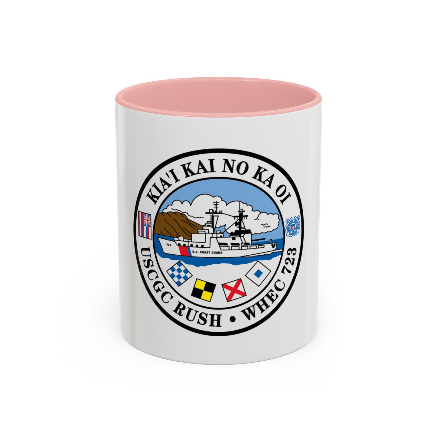 USCGC RUSH WHEC 723 (U.S. Coast Guard) Accent Coffee Mug