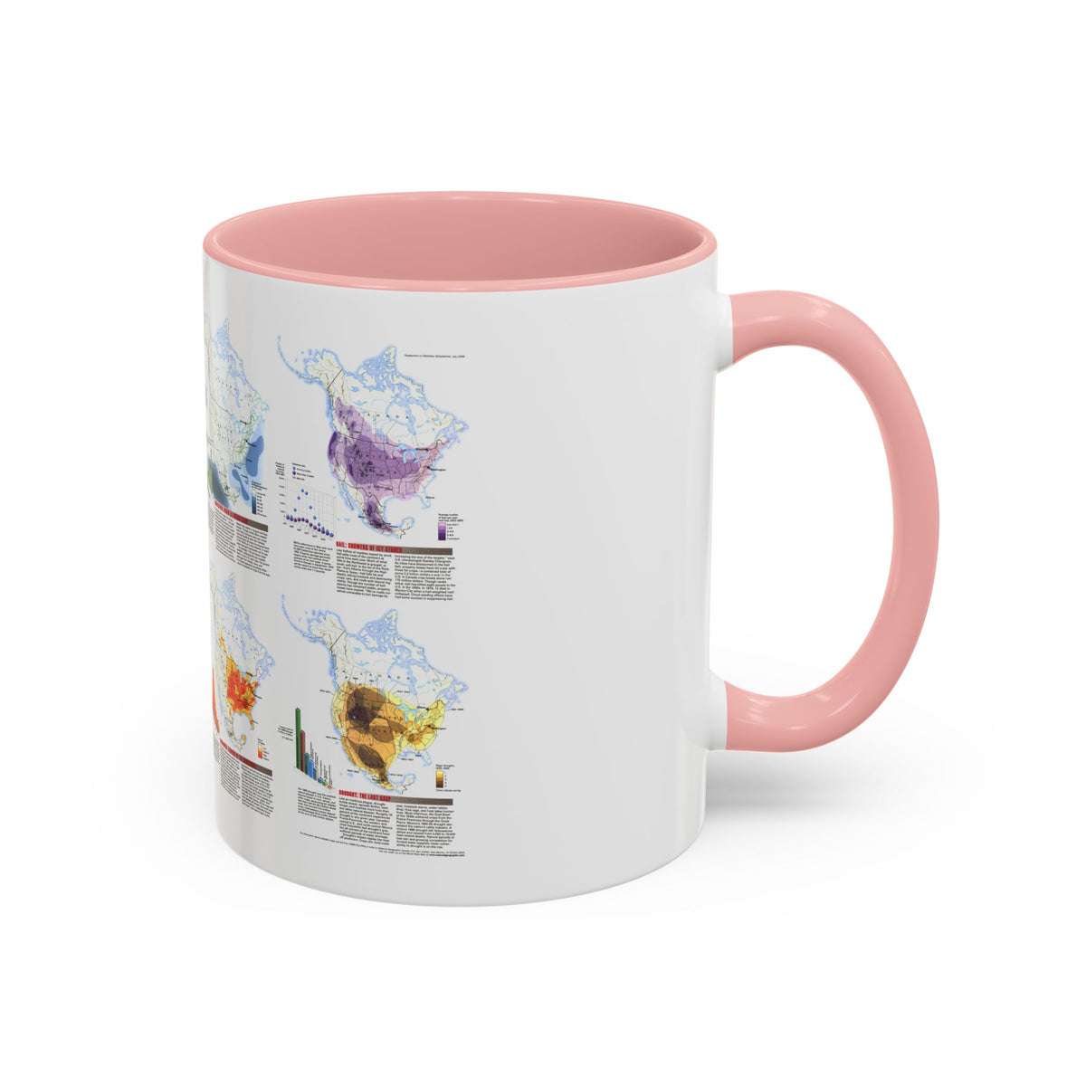 North America - Natural Hazards (1998) (Map) Accent Coffee Mug