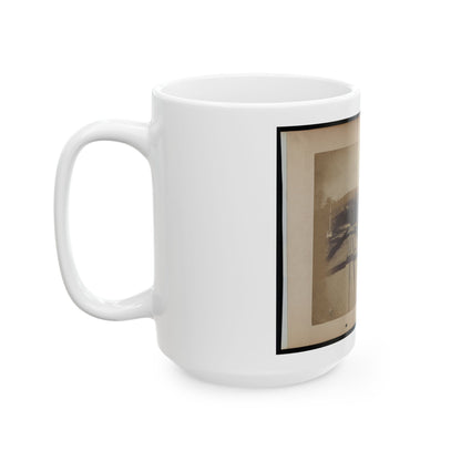 View From The Top Of A Car On The Extreme End Of The Burnside Wharf Looking Towards Shore (U.S. Civil War) White Coffee Mug