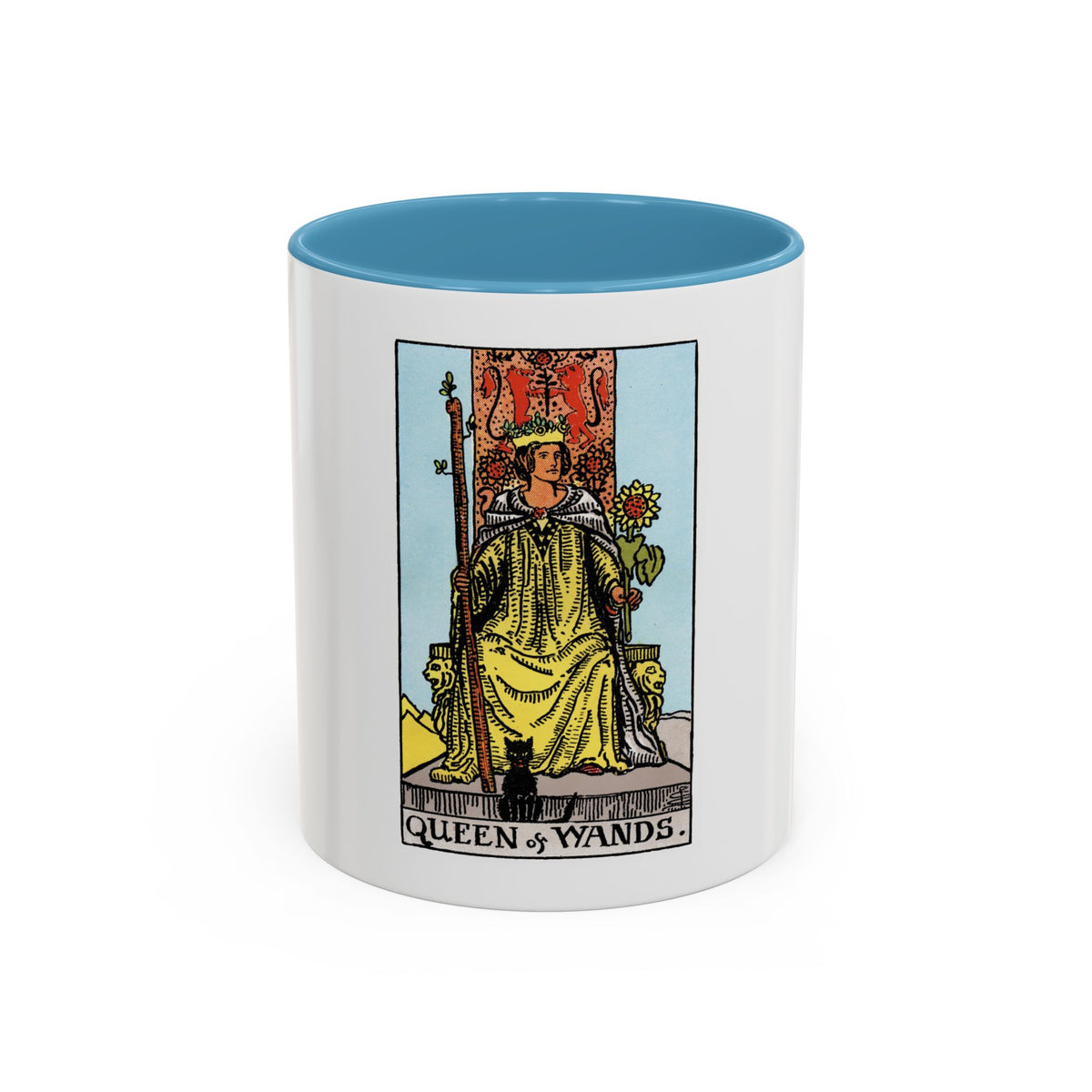 The Queen of Wands (Tarot Card) Accent Coffee Mug