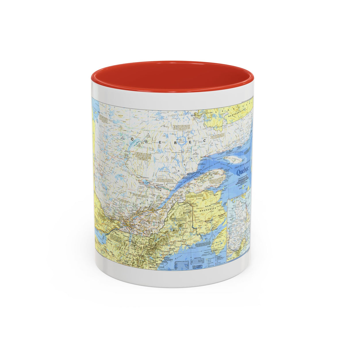 Canada - Quebec 1 (1991) (Map) Accent Coffee Mug