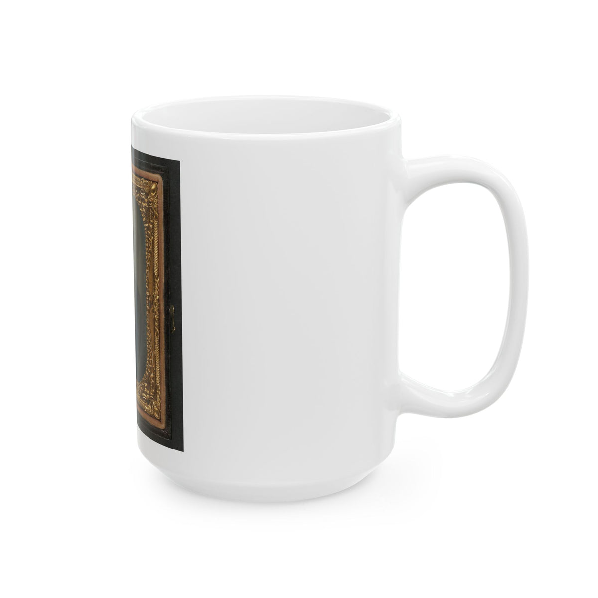 Unidentified Soldier In Confederate Uniform Wearing Chain (U.S. Civil War) White Coffee Mug