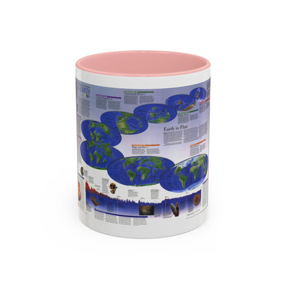 World Map - Physical Earth 2 (1998) (Map) Accent Coffee Mug